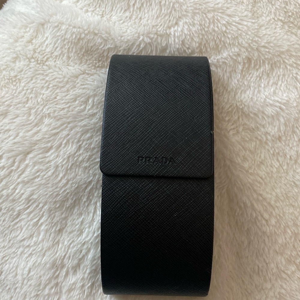 Black Prada glasses case